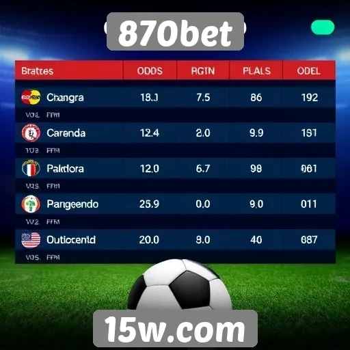 Comparação das odds no 870bet e concorrentes